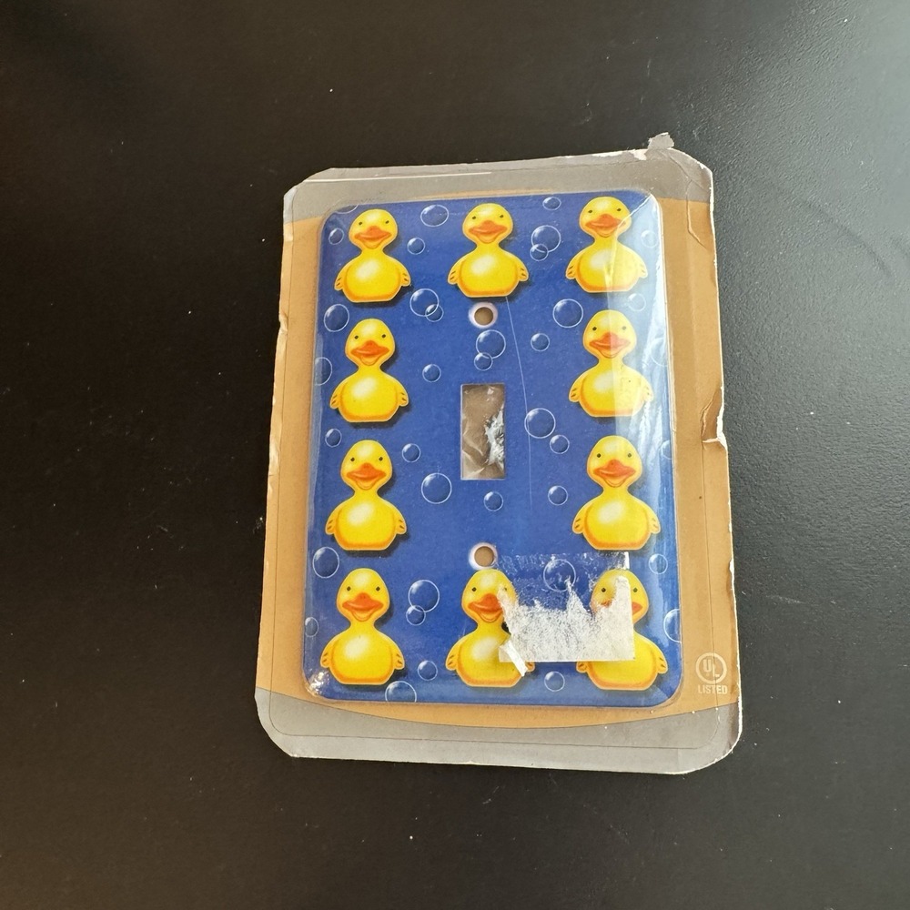 Rubber Duck And Bubbles Blue‎ Single Light Switch Toggle Cover NEW